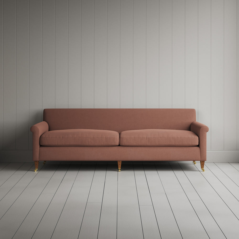 Front view of Idler 4 seater sofa in Laidback Linen Roseberry
