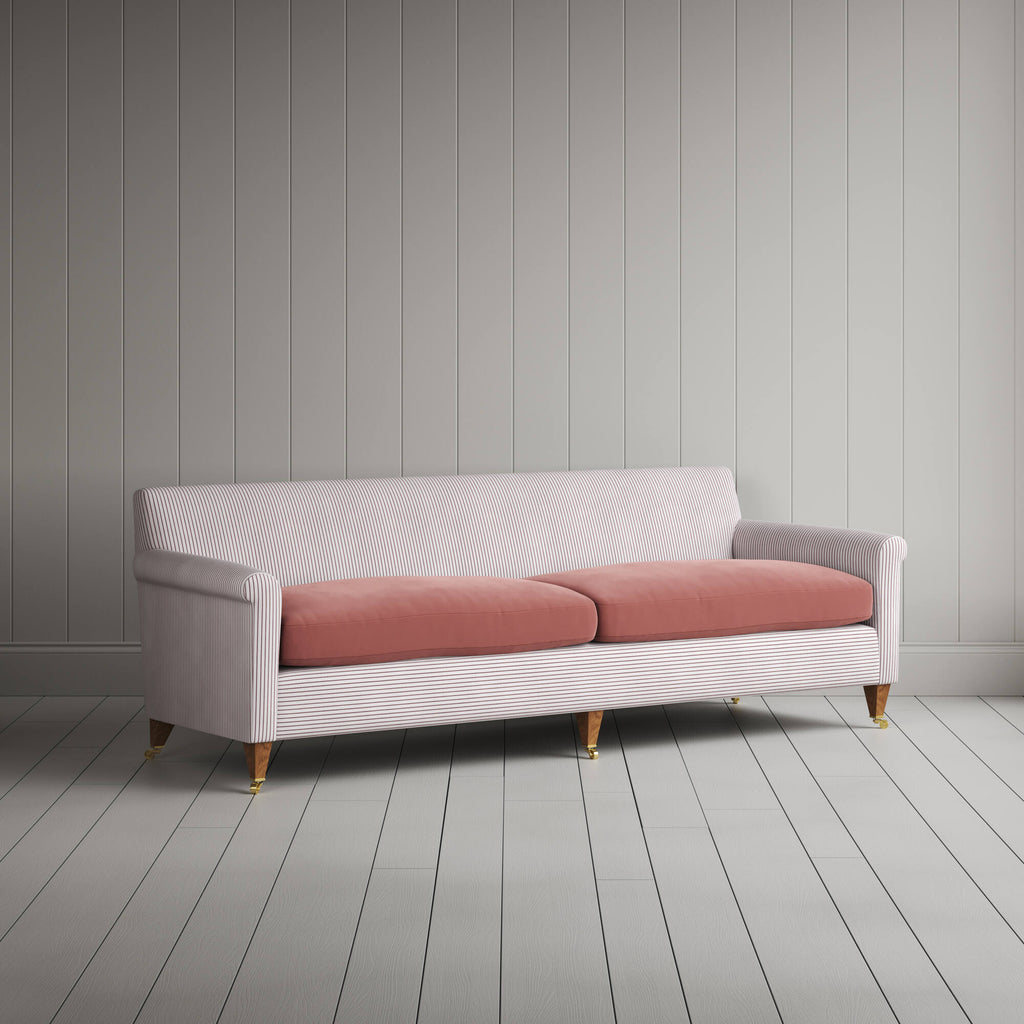 Angled view of the Ticking Berry 4-seater Idler sofa by NiX