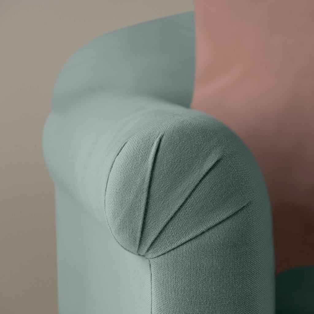 Dolittle Big Love Seat mineral linen armrest detail shot by NiX.