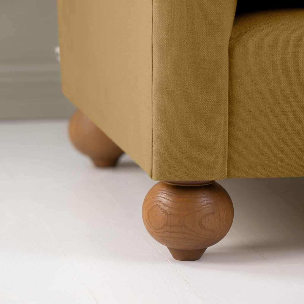 Dolittle Big Love Seat solid timber frame foot detail shot by NiX.