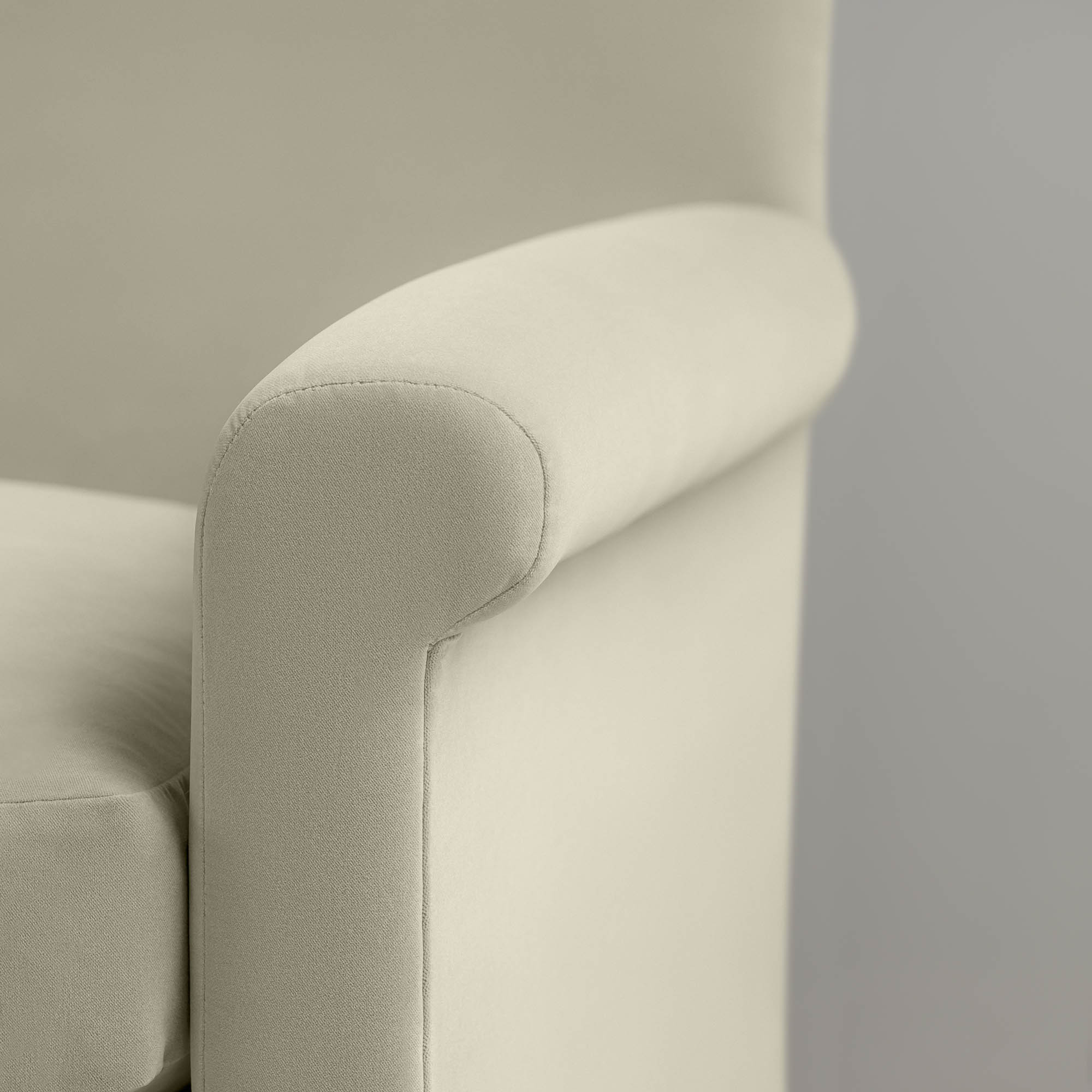 Idler 4 seater sofa in Intelligent Velvet Moonstone - Nicola Harding