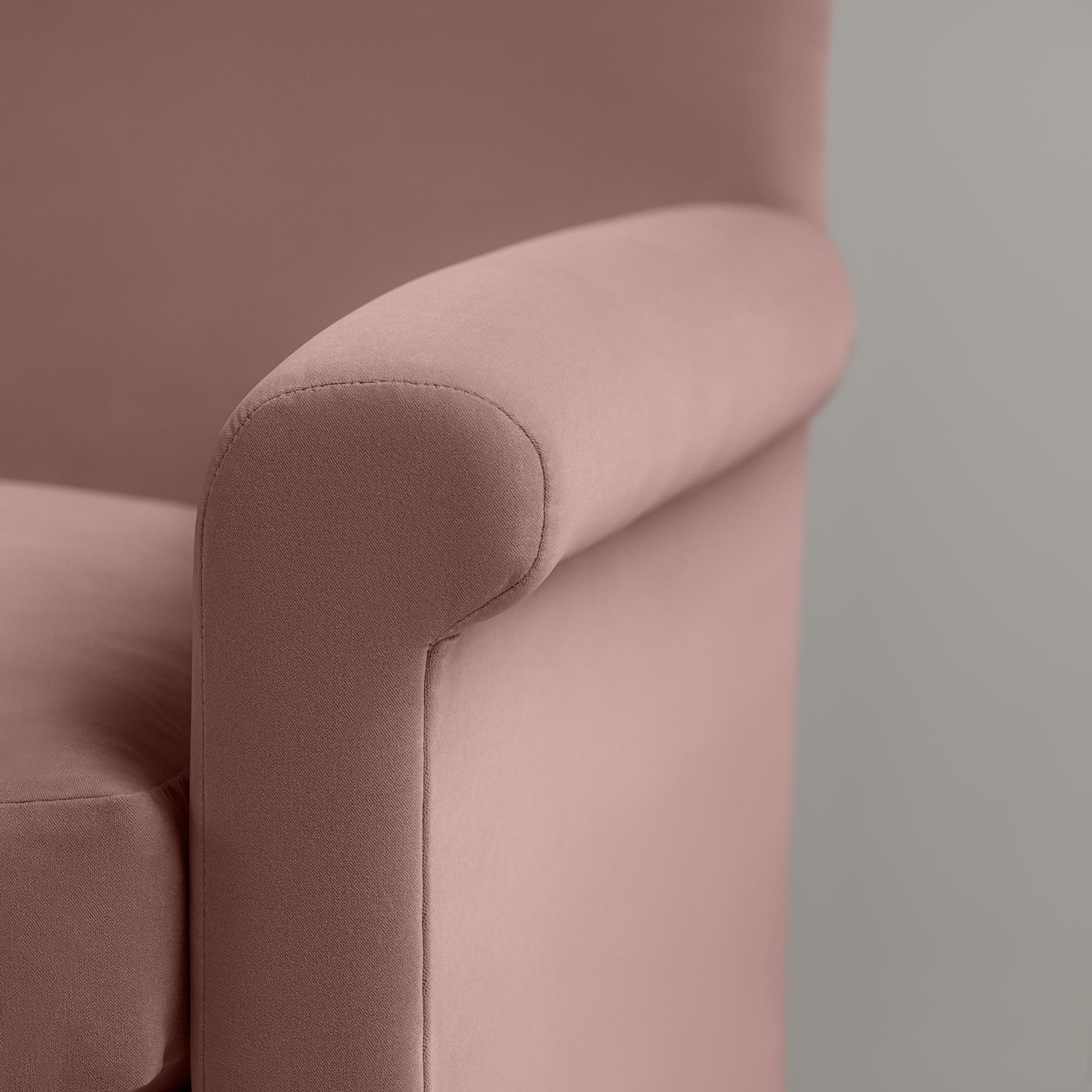 Idler 4 seater sofa in Intelligent Velvet Rose - Nicola Harding