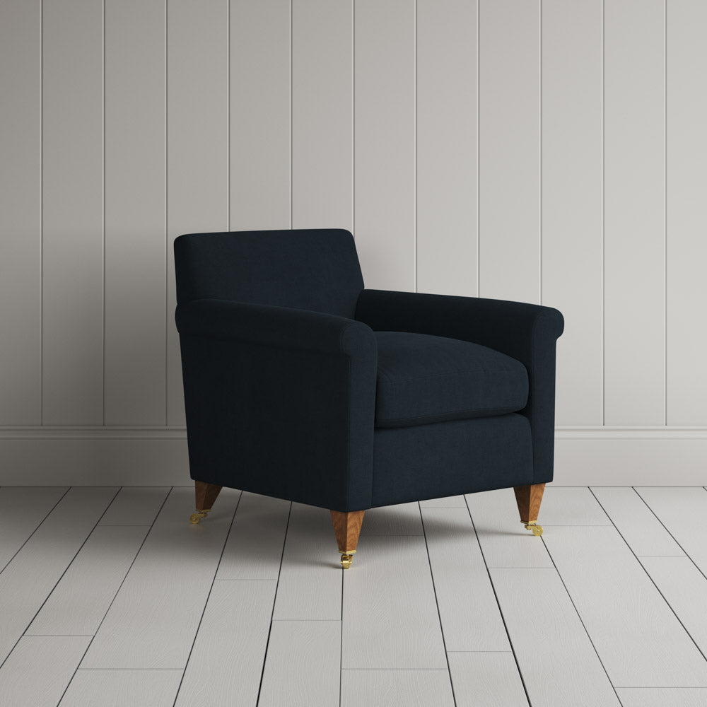 Idler Armchair in Laidback Linen Midnight