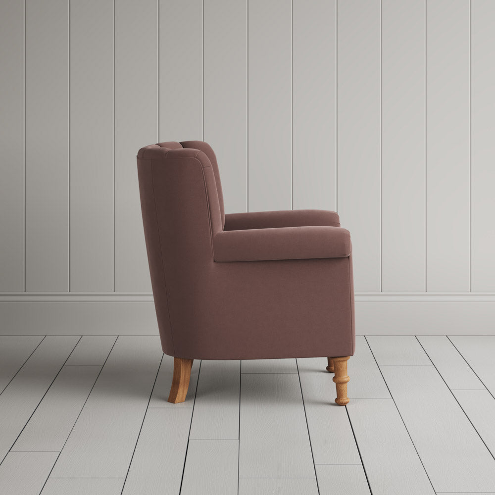 NiX interiors fluted back lounge chair silhouette profile view.