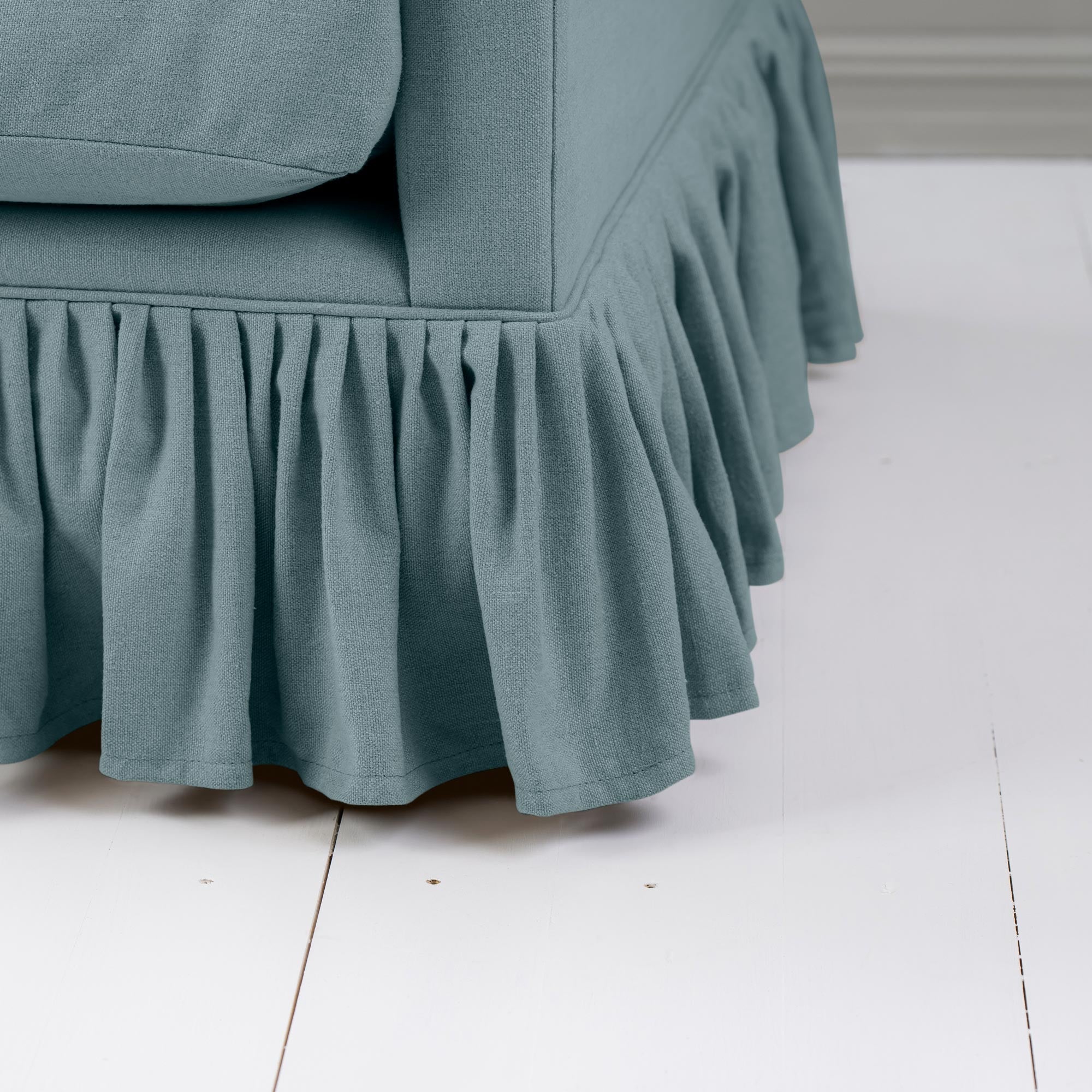 Curtain Call Love Seat with beautiful drapes