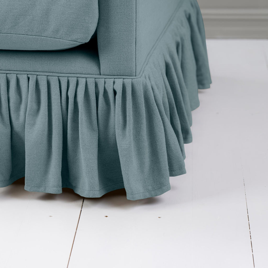 Curtain Call Love Seat with beautiful drapes