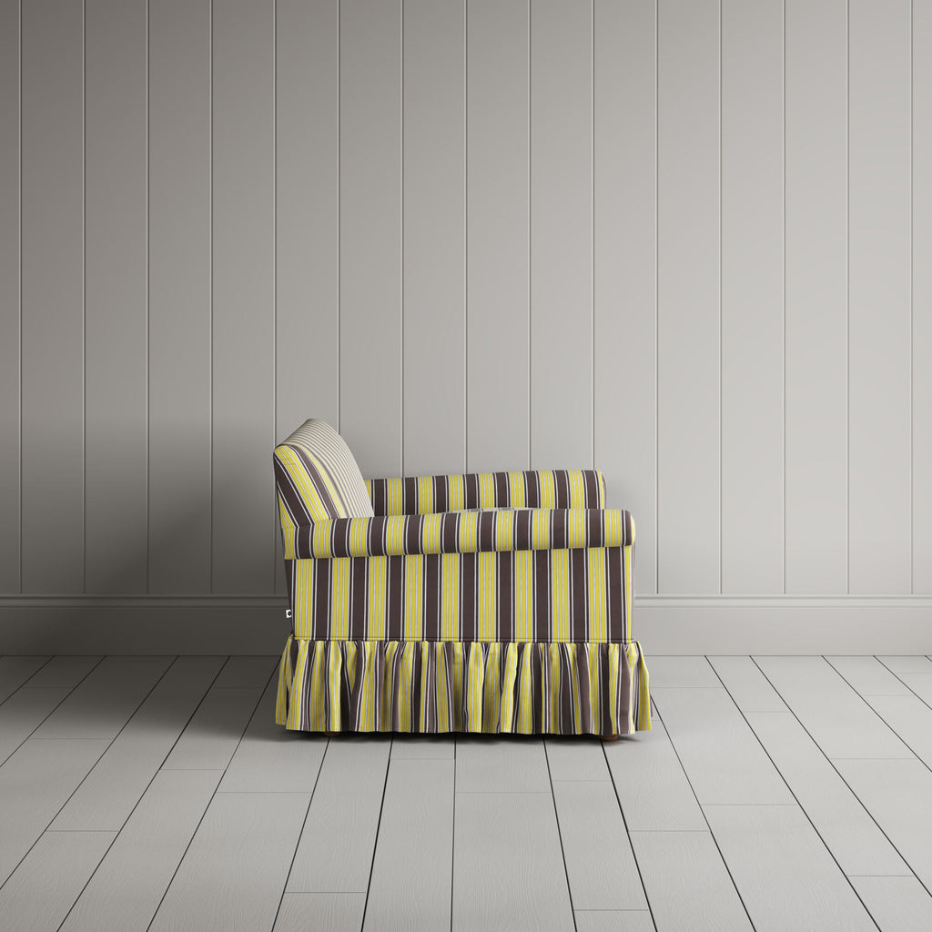 Side View of Curtain Call BIG LOVE Seat in Regatta Cotton, Custard