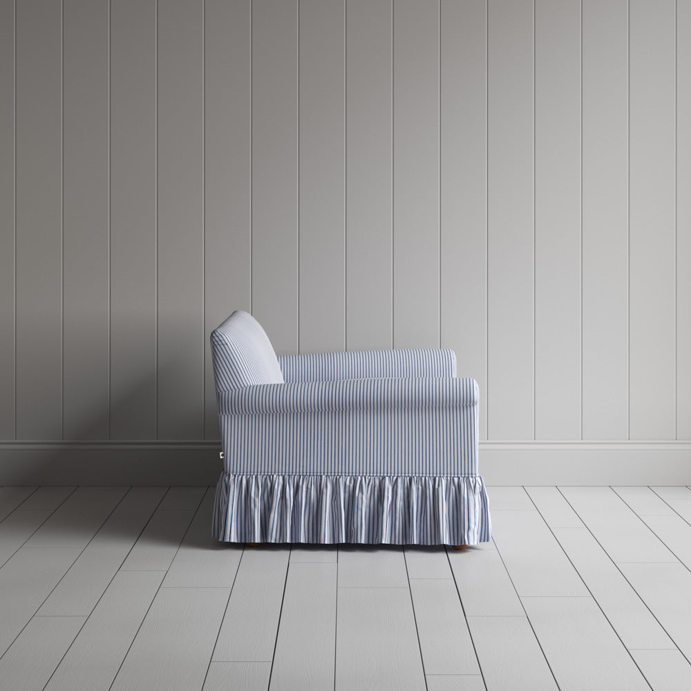 Side view showing the relaxed frame of the Curtain Call NiX interiors sofa.