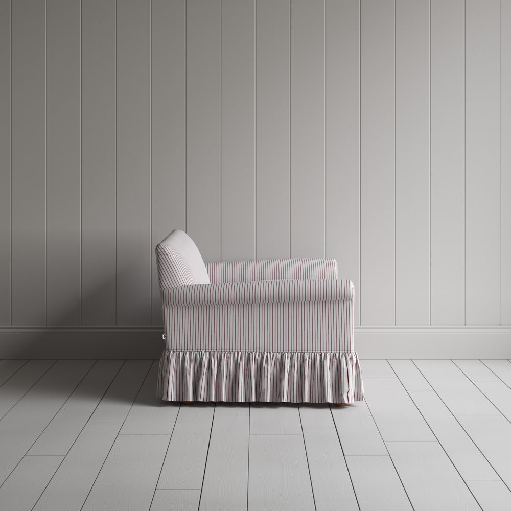 Side view showing the relaxed frame of the Curtain Call NiX interiors sofa.
