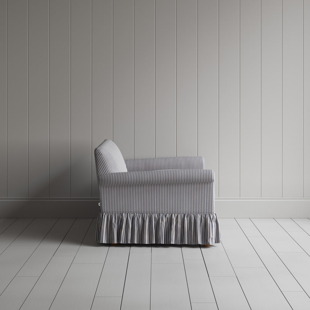 Side view showing the relaxed frame of the Curtain Call NiX interiors sofa.