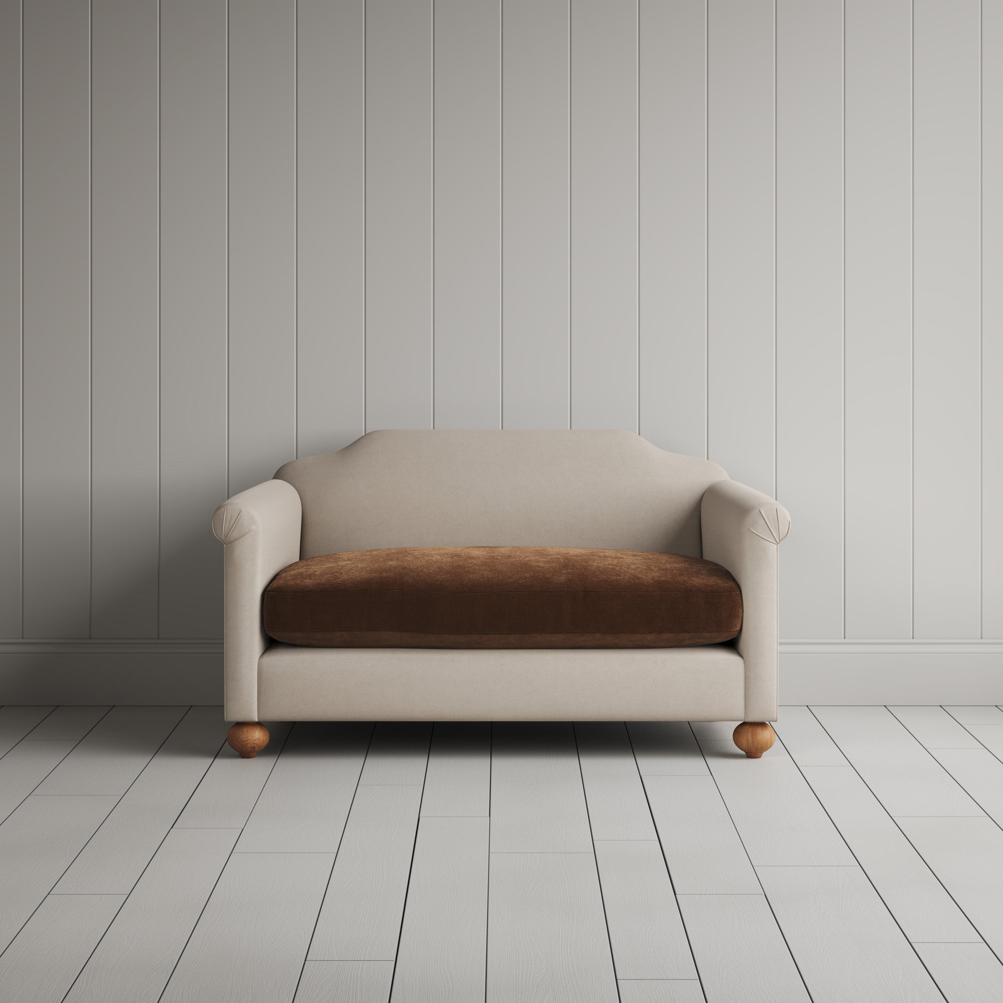 Dolittle BIG LOVE Seat in Laidback Linen Dove Frame and Classic Corduroy Tobacco Seat