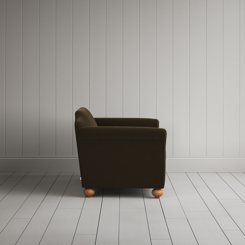 Dolittle Big Love Seat intelligent velvet seaweed, side view by NiX.