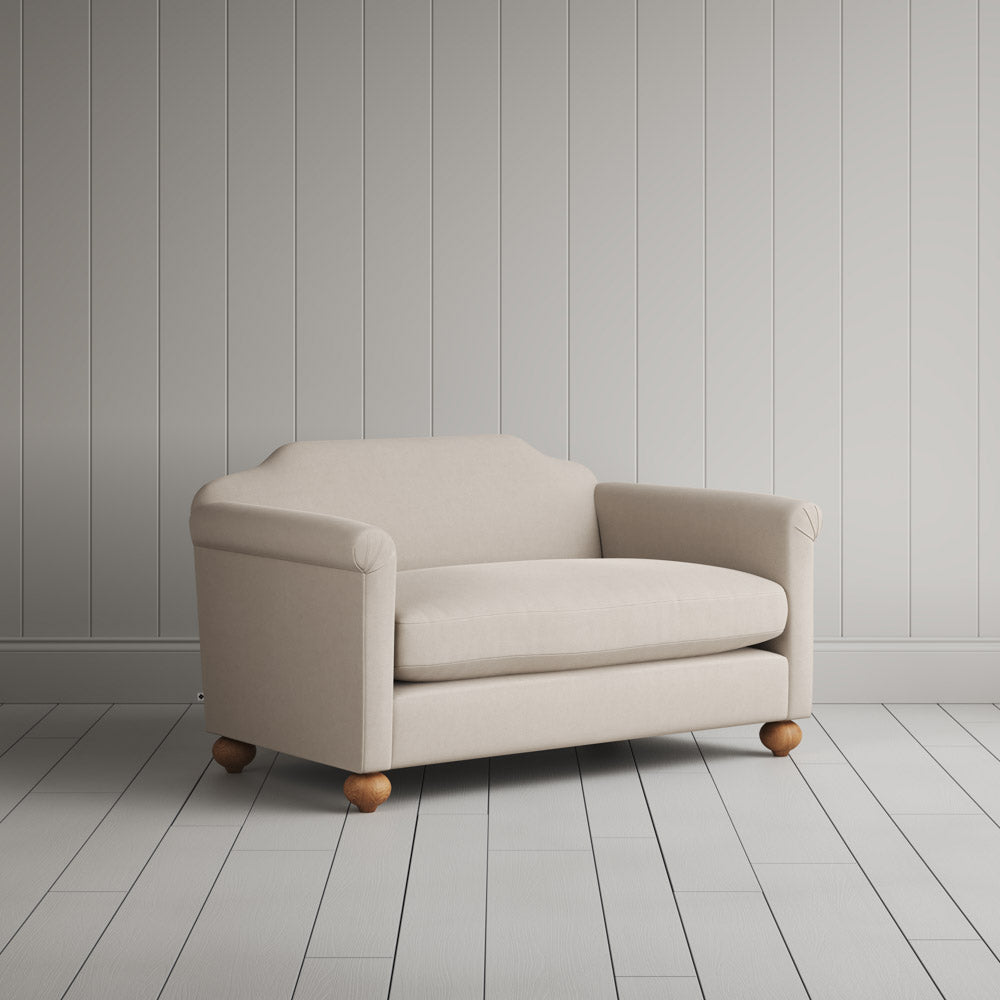 Dolittle Big Love Seat in laidback linen dove, angled view by NiX.
