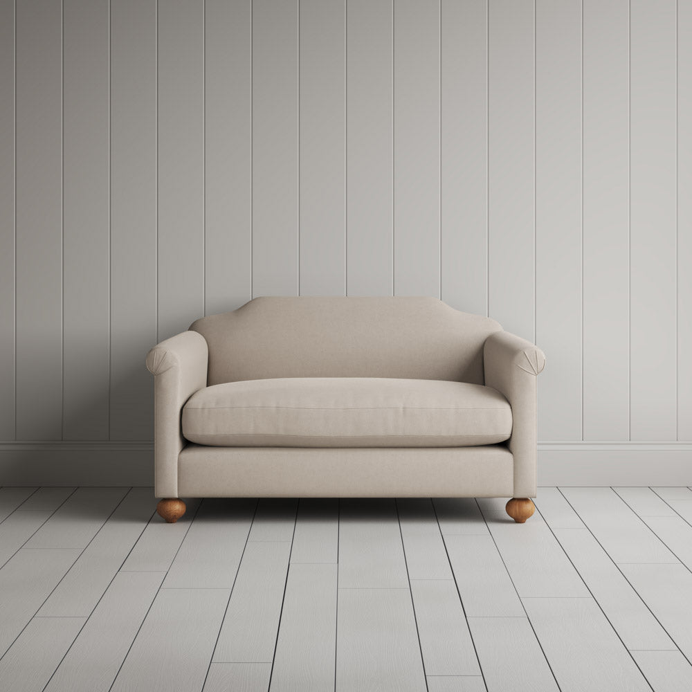 Dolittle Big Love Seat in laidback linen dove, front view by NiX.