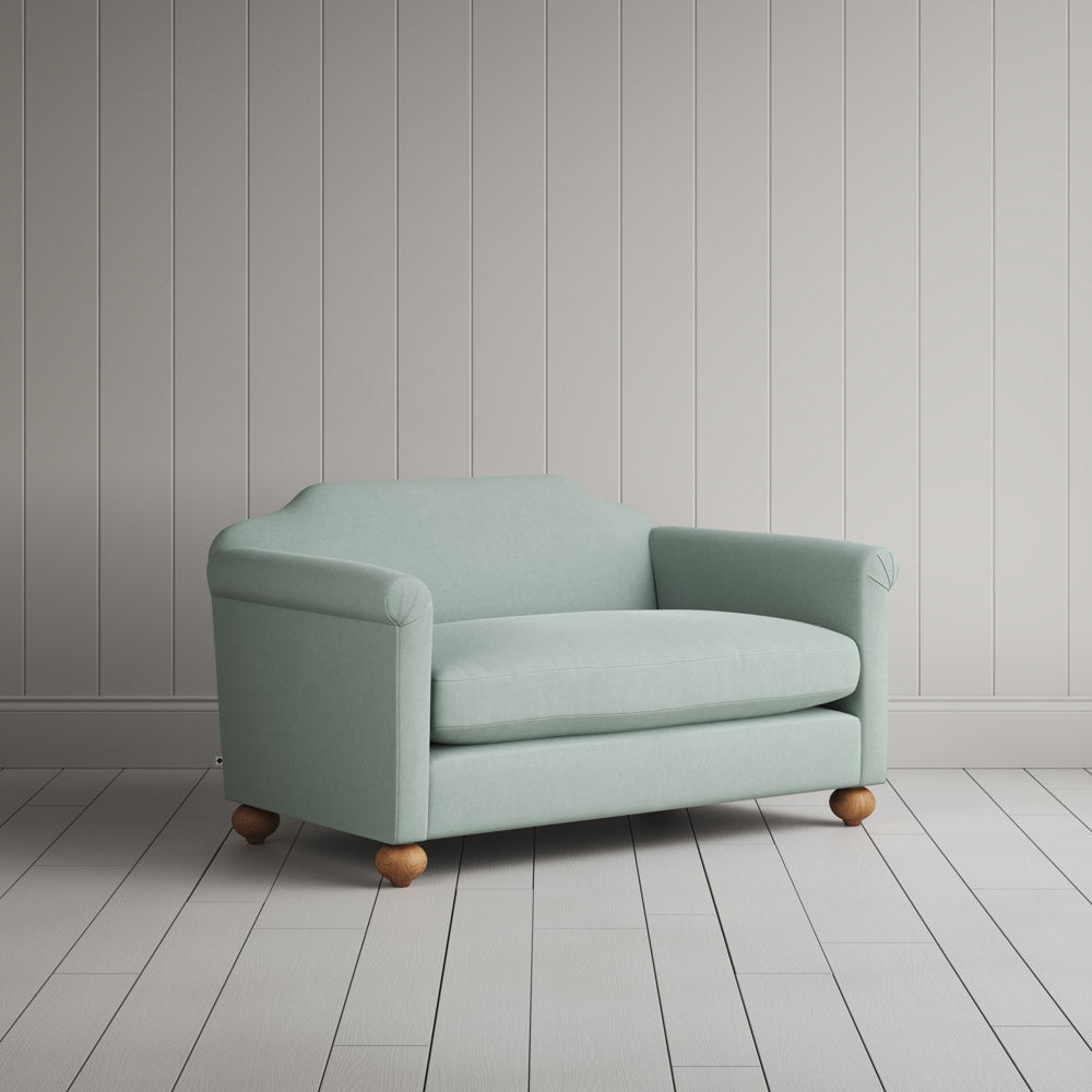 Dolittle Big Love Seat in laidback linen sky, angled view by NiX.