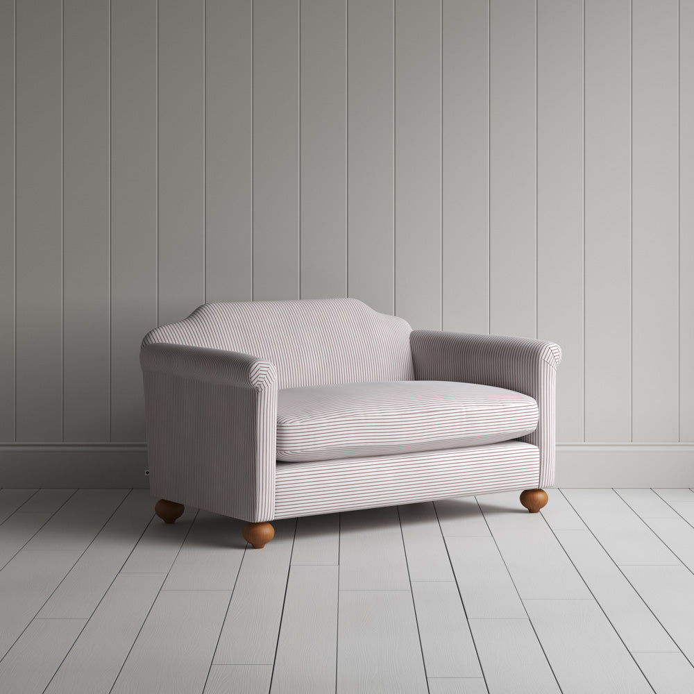 Dolittle Big Love Seat with arched back detail, angled view by Nicola Harding.