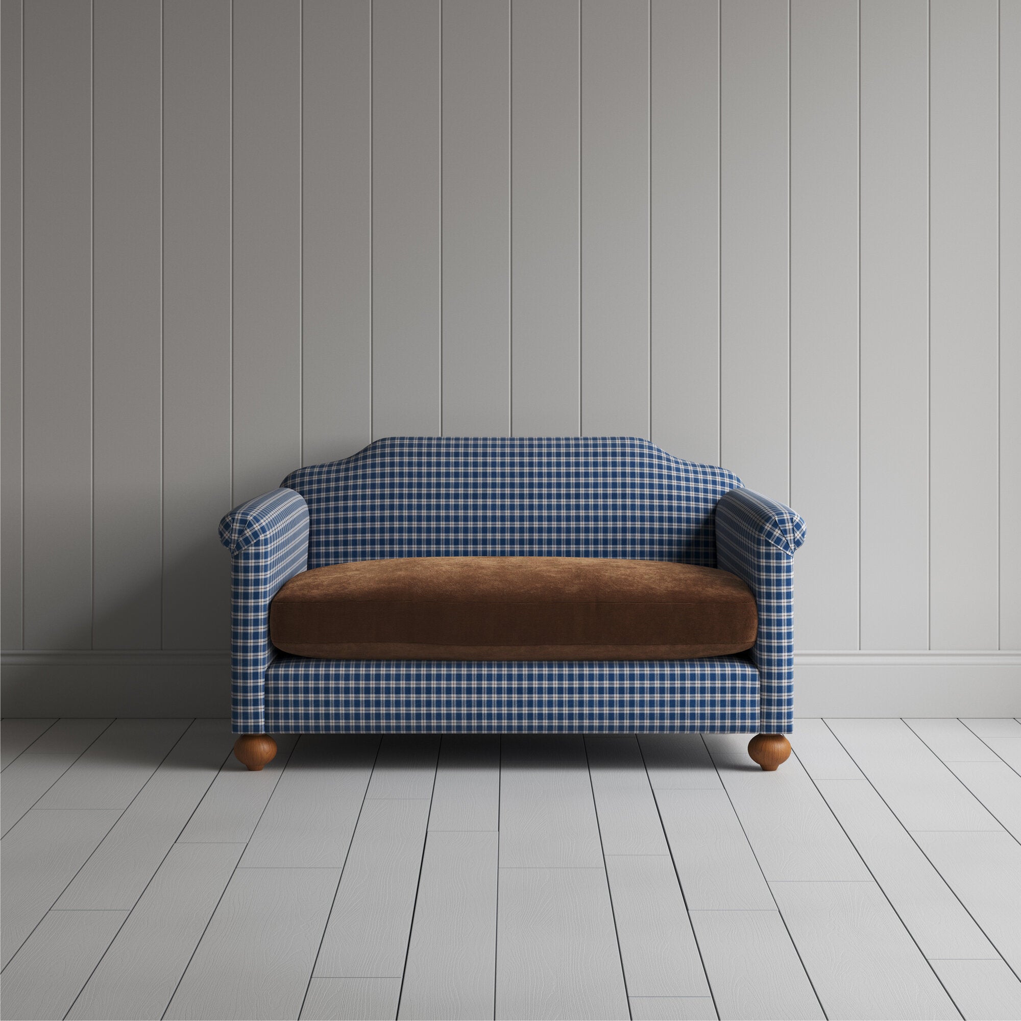 Dolittle BIG LOVE Seat in Well Plaid Frame and Classic Corduroy Tobacco Seat