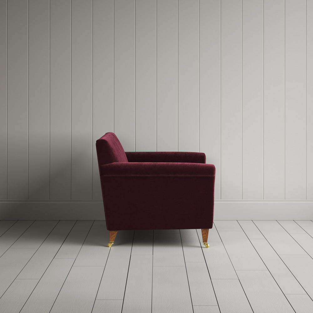 Side view of Idler Big Love Seat in Classic Corduroy Cherry