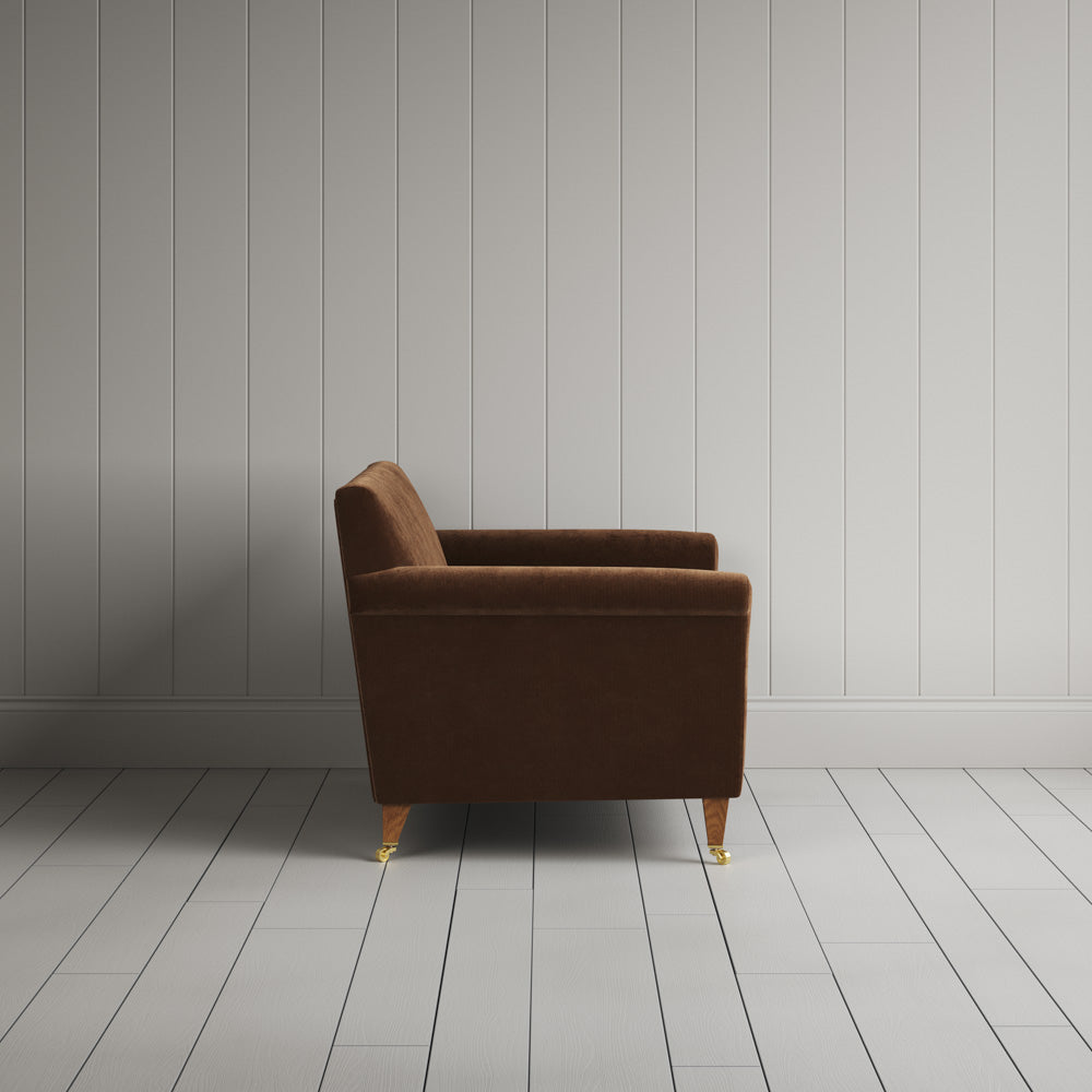 Side view of Idler Big Love Seat in Classic Corduroy Tobacco