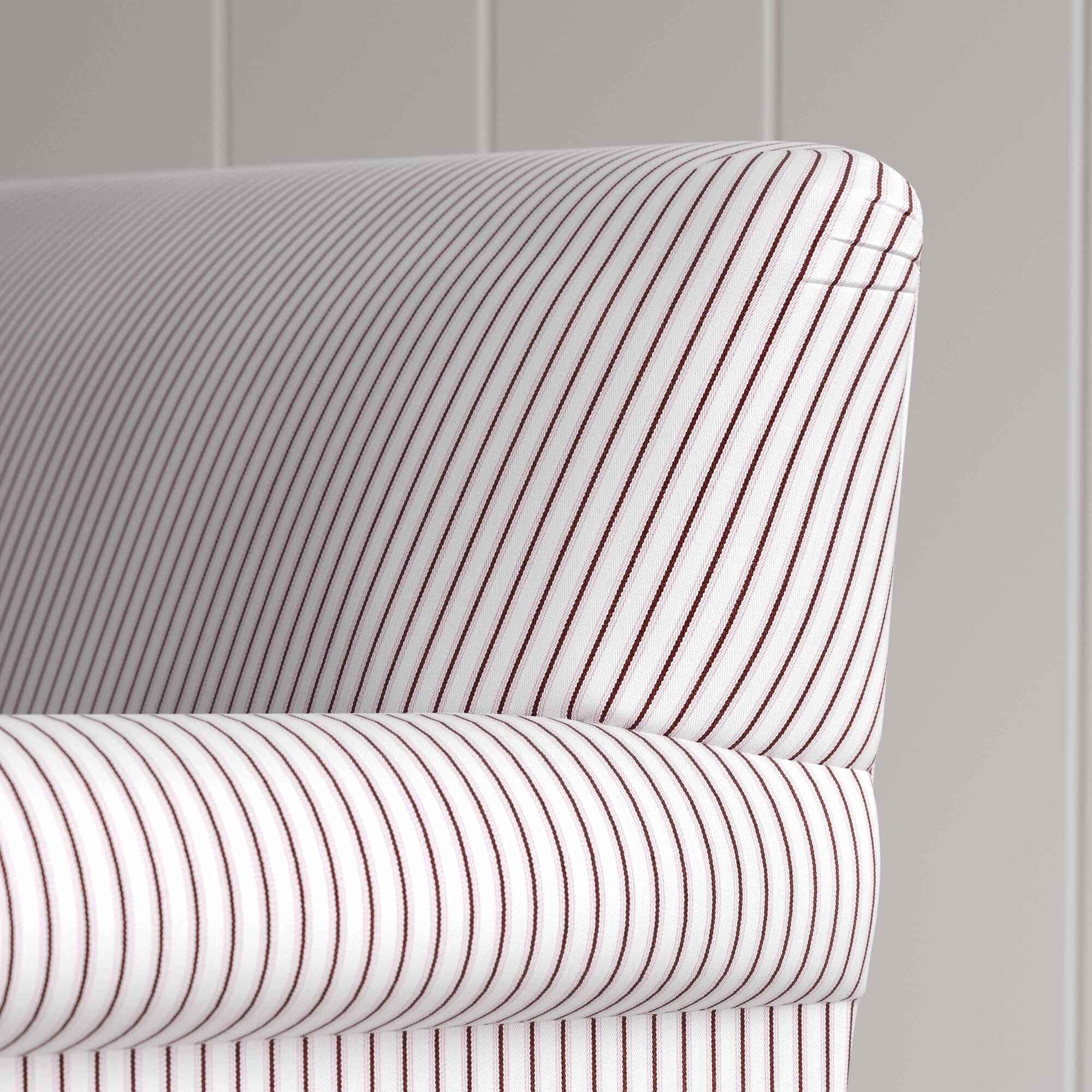Clean rear view showing the straight back silhouette of love seat by NiX.