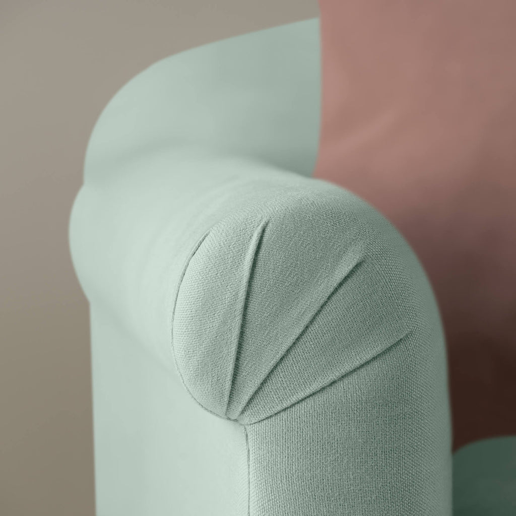 Dolittle Big Love Seat sky linen armrest detail shot by NiX.