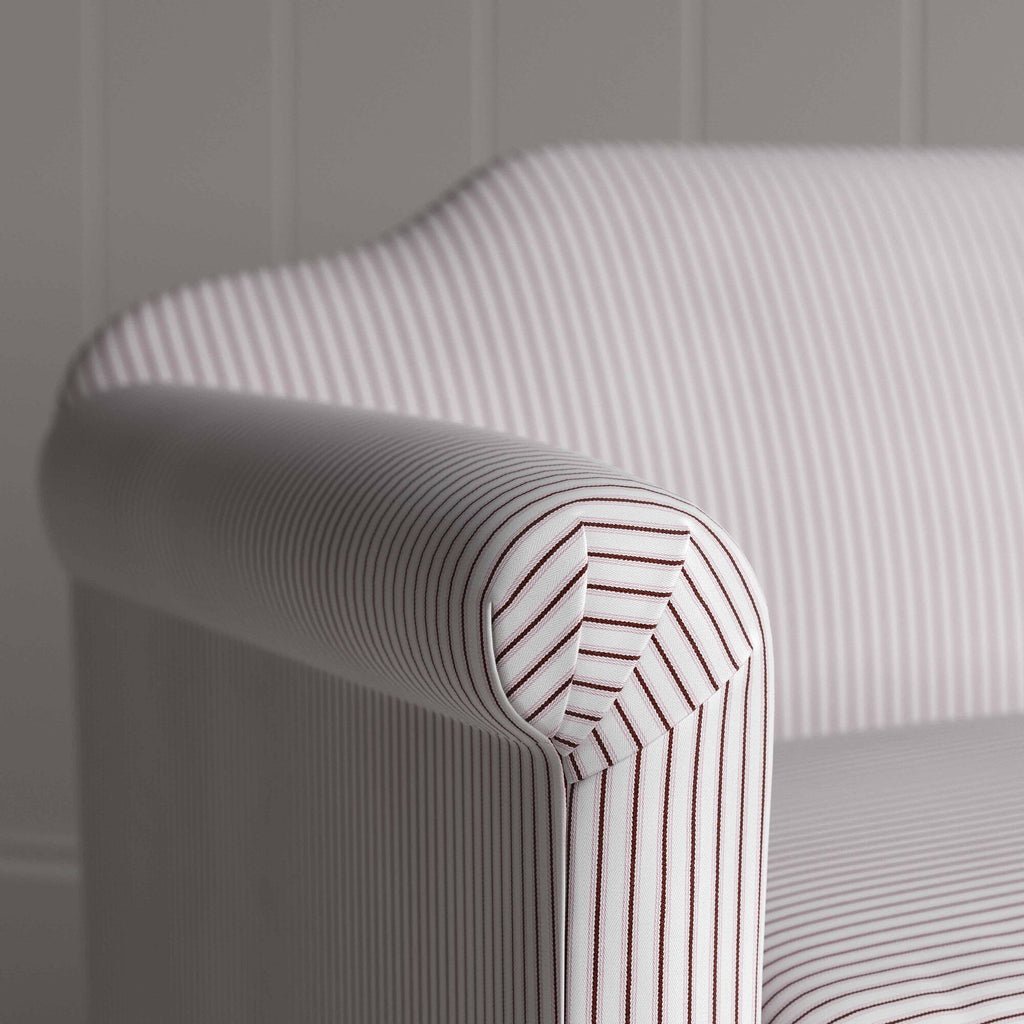 Dolittle Big Love Seat berry cotton armrest closeup shot by NiX.