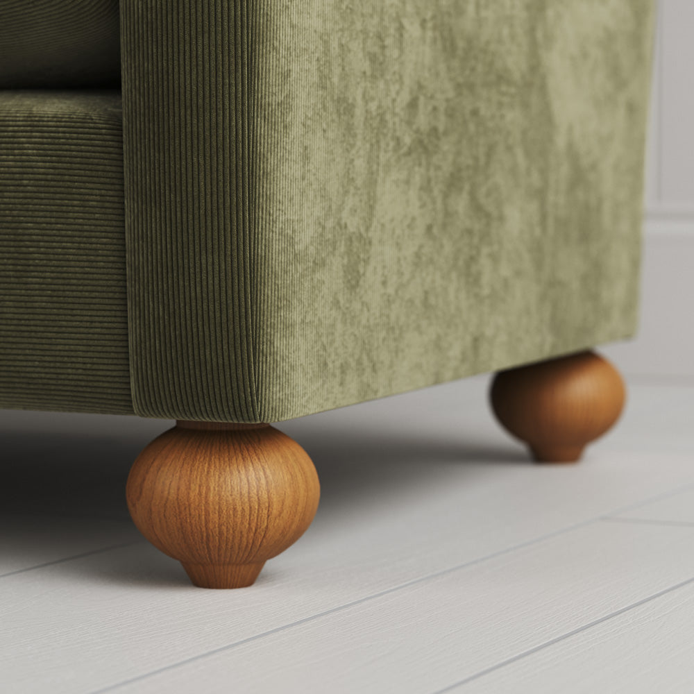 Playful spherical timber ball feet