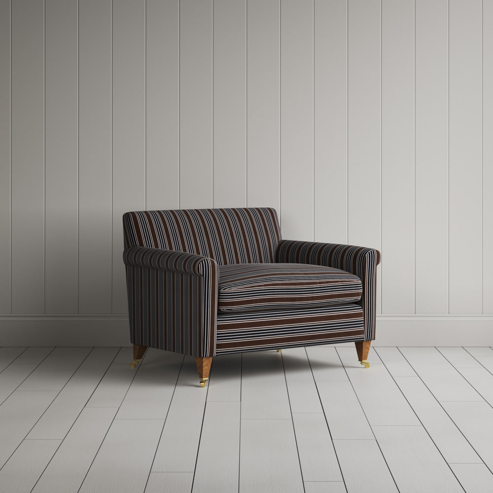 Idler Love Seat in Regatta Cotton, Charcoal - Nicola Harding
