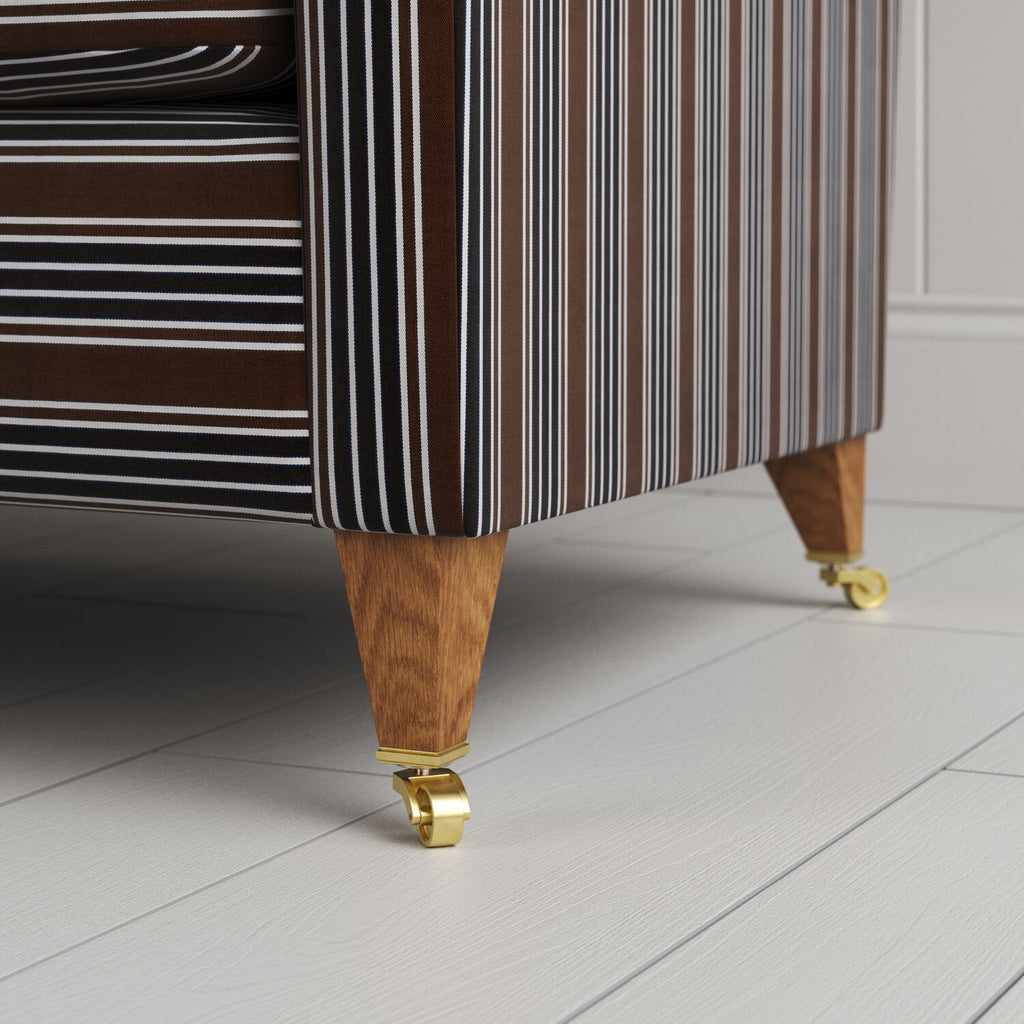 Feet close-up with castors of Idler 4 Seater Sofa in Regatta Cotton, Charcoal