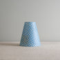 Ditsy Tall Tapered Lamp Shade in Dotty Sky Blue, Beautiful Front View - Nicola Harding