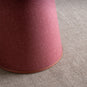 Focused Empire Paper Lamp Shade in Burgundy with Muted Pink Trim, Closeup - Nicola Harding