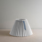 Sunburst Concertina Natural Pleat Lamp Shade with Peacock Blue Cord - By NiX