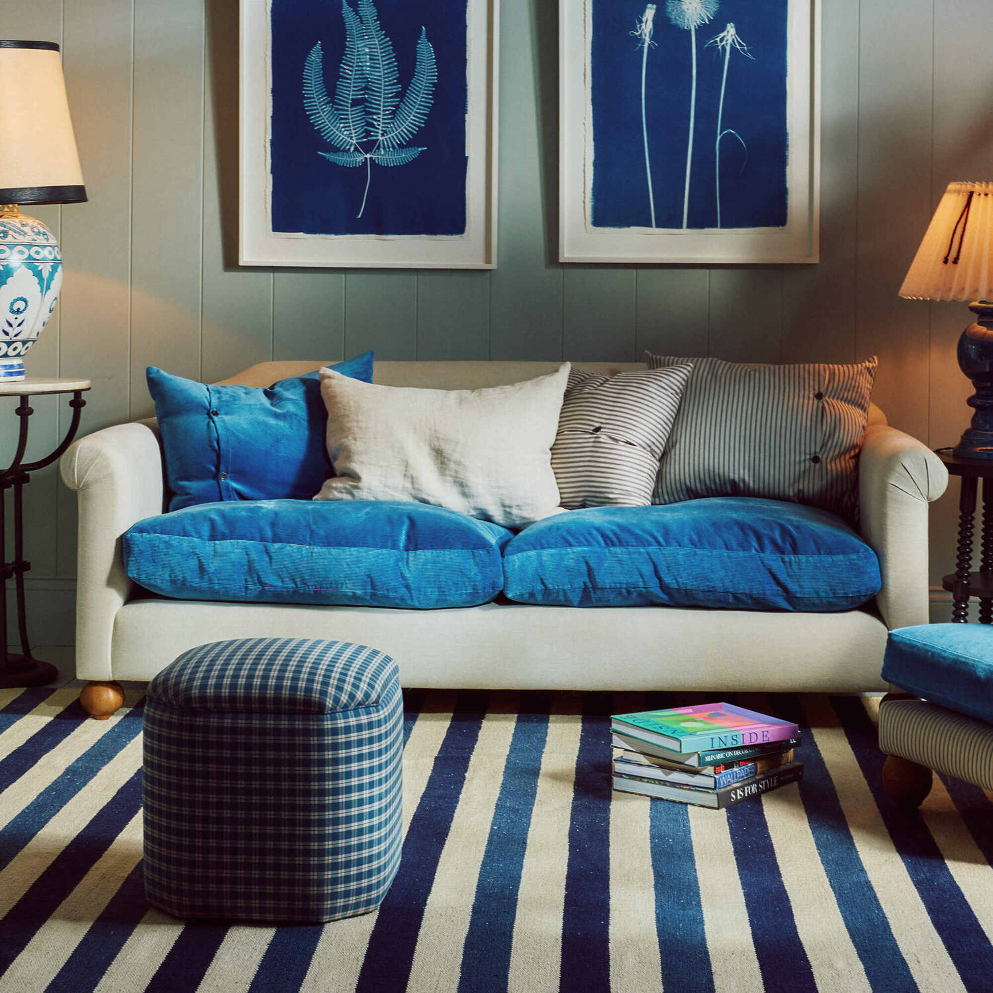Dolittle sofa styled with NiX special cushions in a living room - Nicola Harding Interior