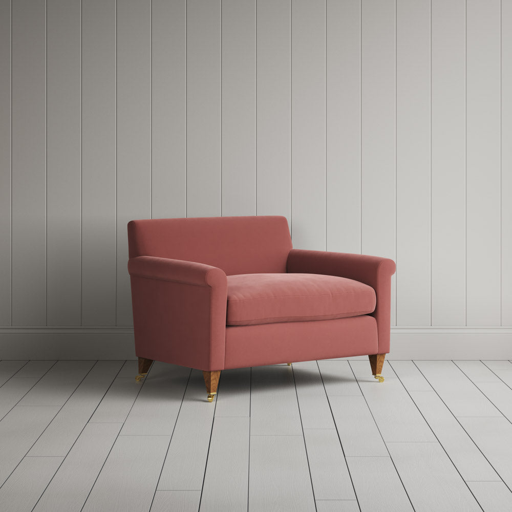 Idler Love Seat in Intelligent Velvet Damson