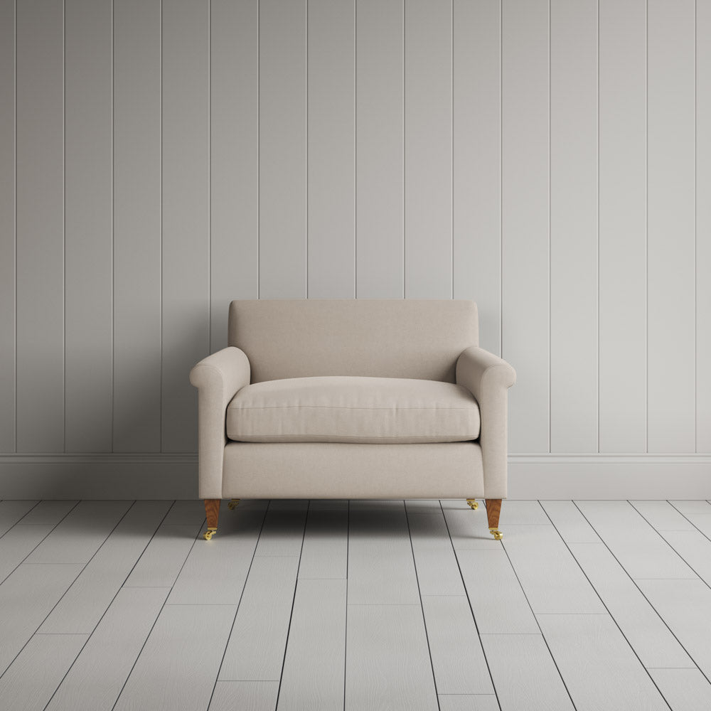 Front view of Idler Love Seat in Laidback Linen Dove