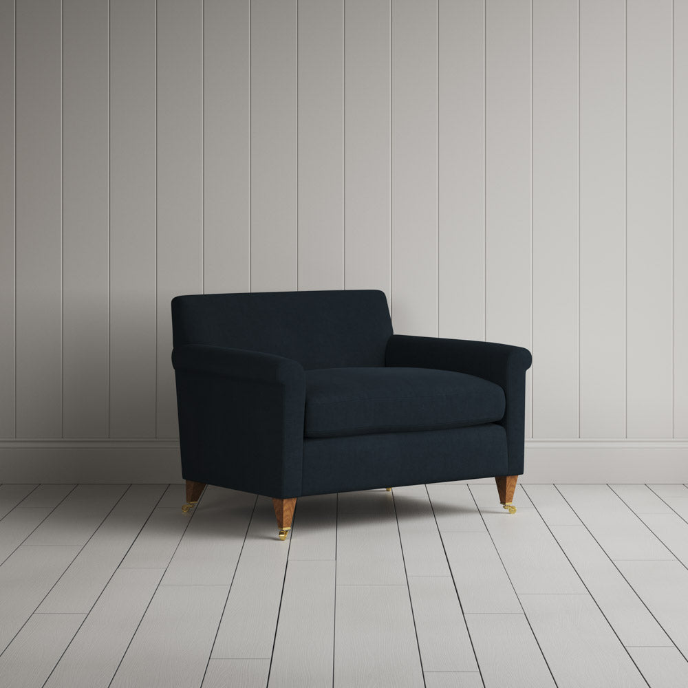 Idler Love Seat in Laidback Linen Midnight