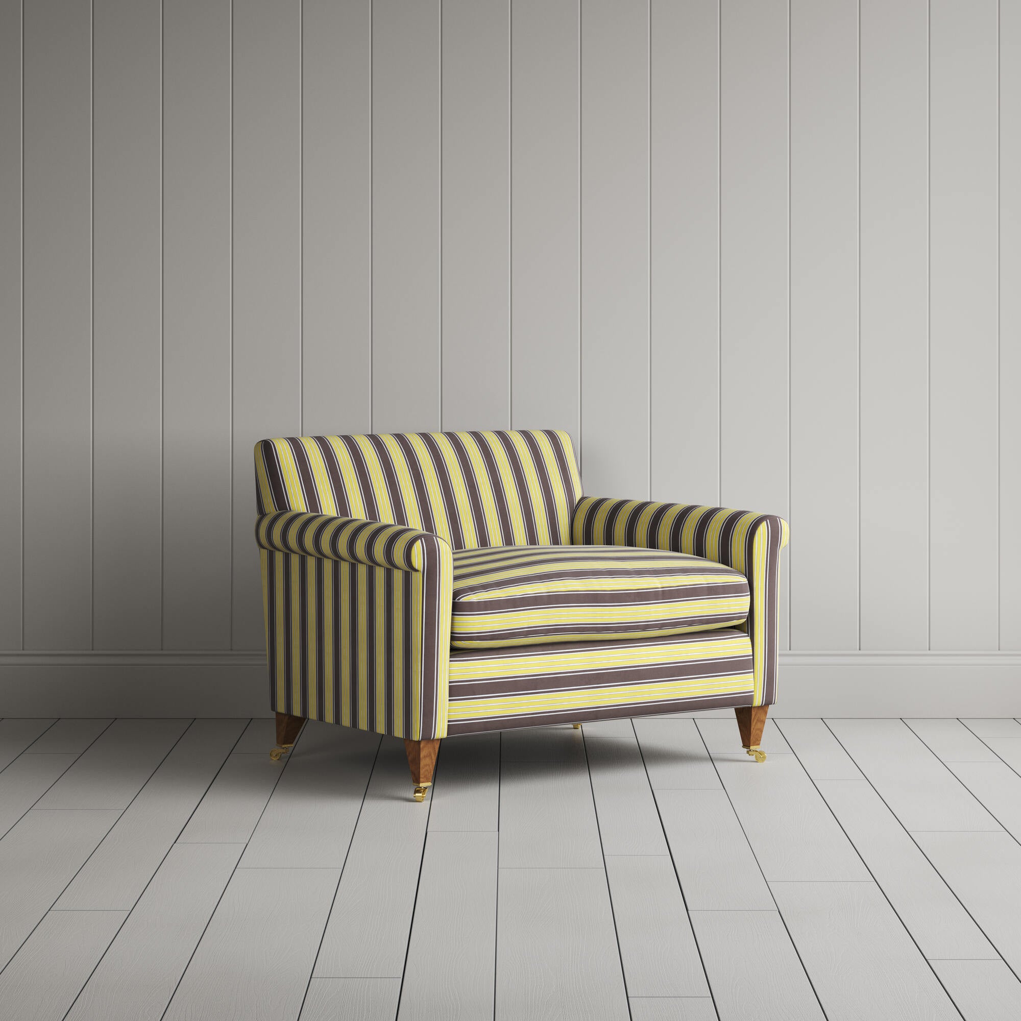 Idler Love Seat in Regatta Cotton, Custard