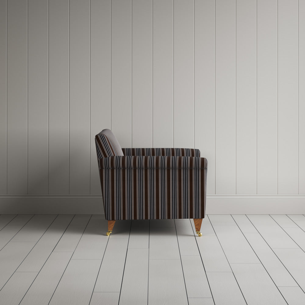 Idler Love Seat in Regatta Cotton, Charcoal - Nicola Harding