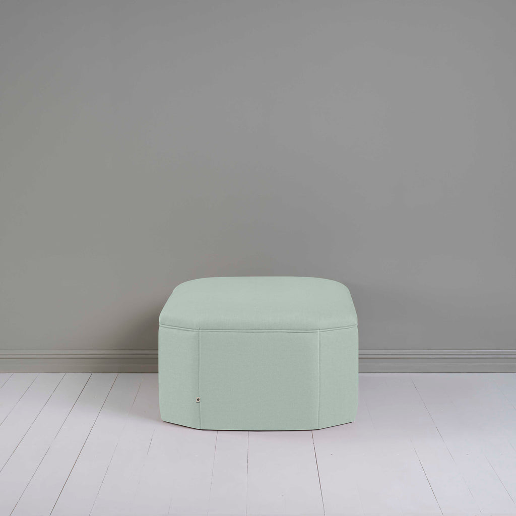 Hither Hexagonal Ottoman in Laidback Linen Sky - Nicola Harding
