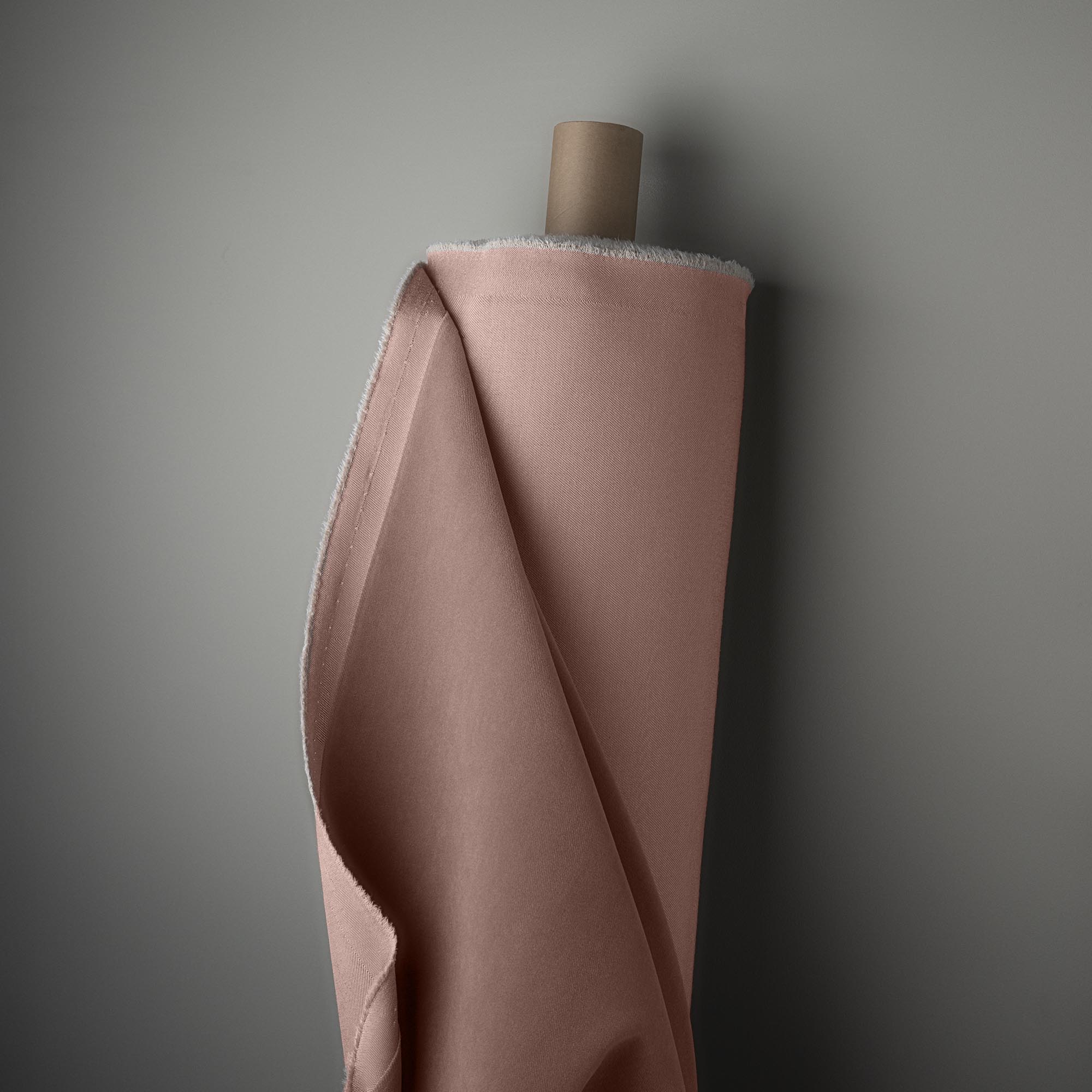 Hither Hexagonal Ottoman in Intelligent Velvet Dusky Pink - Nicola Harding