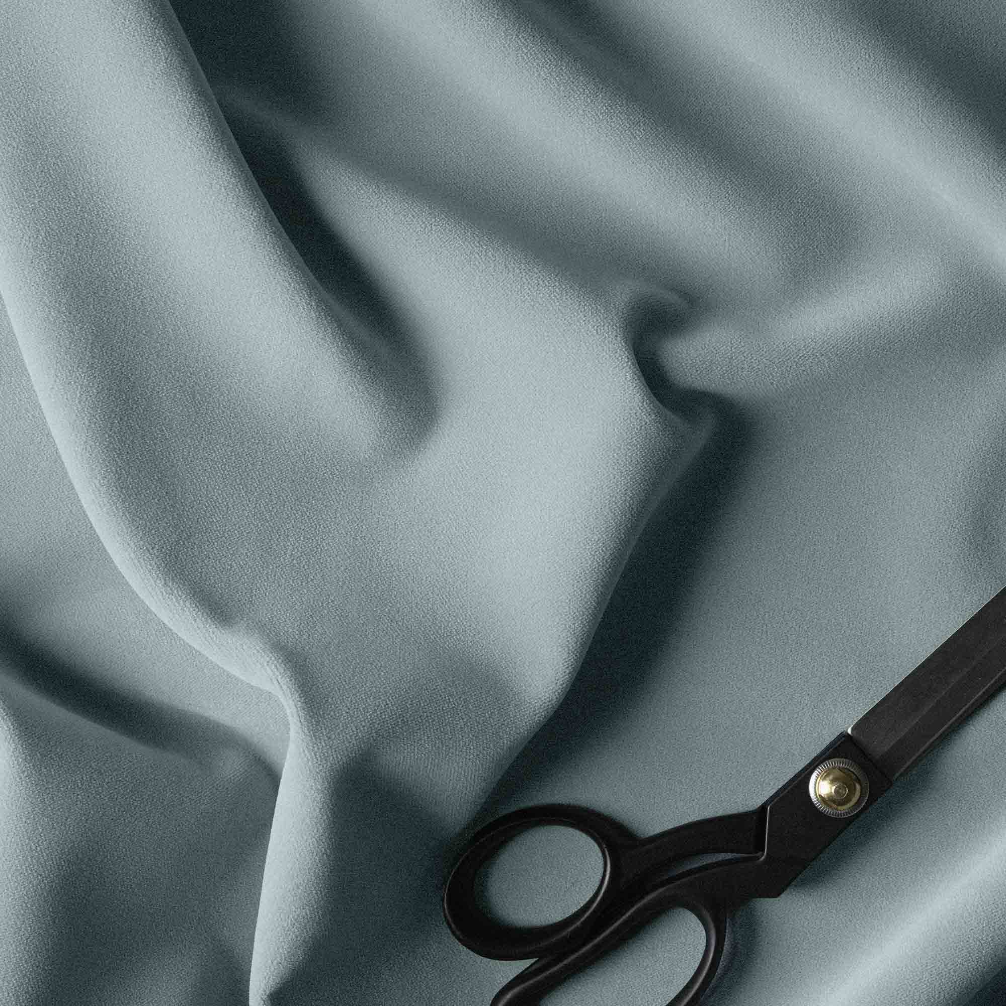 Hither Hexagonal Storage Ottoman in Intelligent Velvet Mineral - Nicola Harding