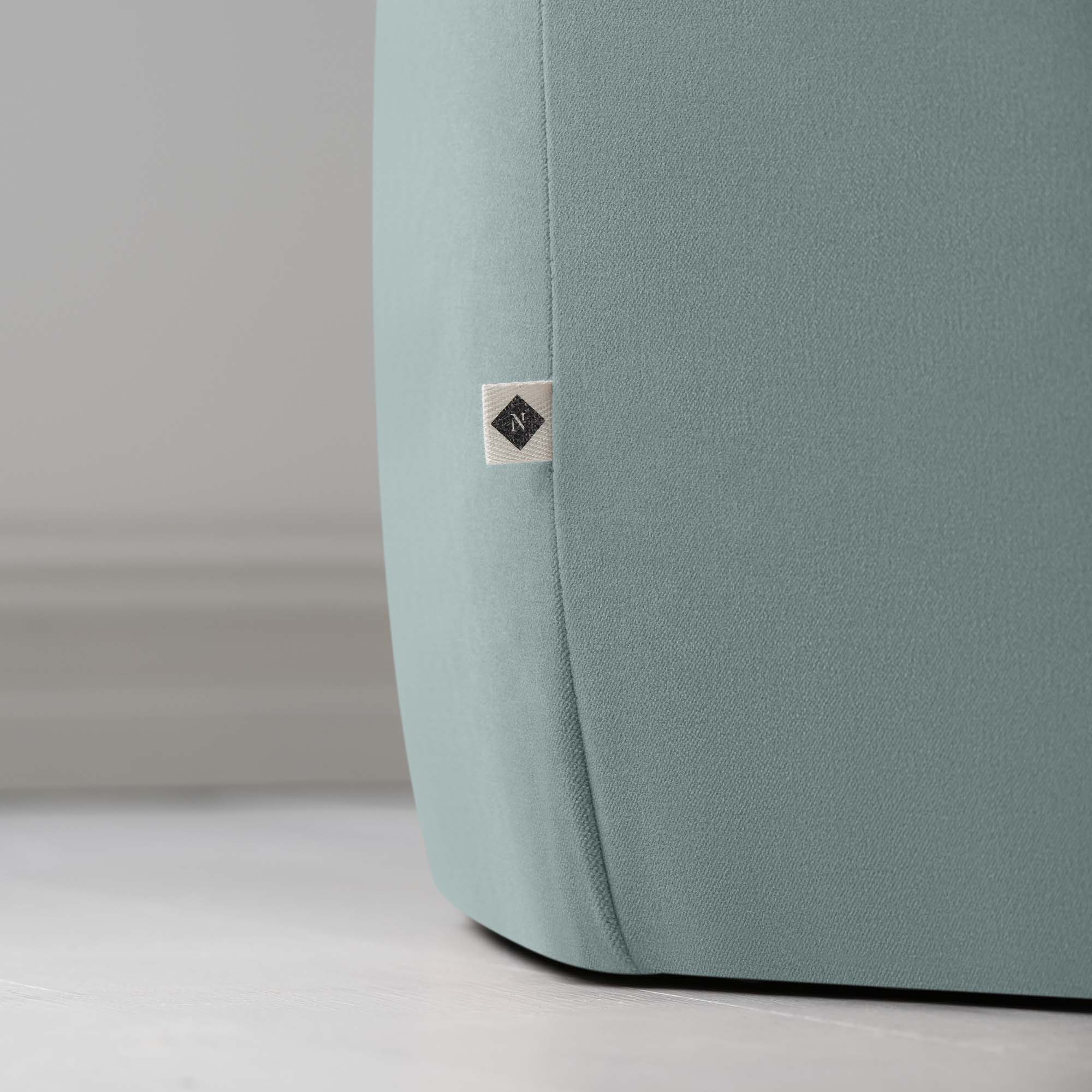 Hither Hexagonal Storage Ottoman in Intelligent Velvet Mineral - Nicola Harding