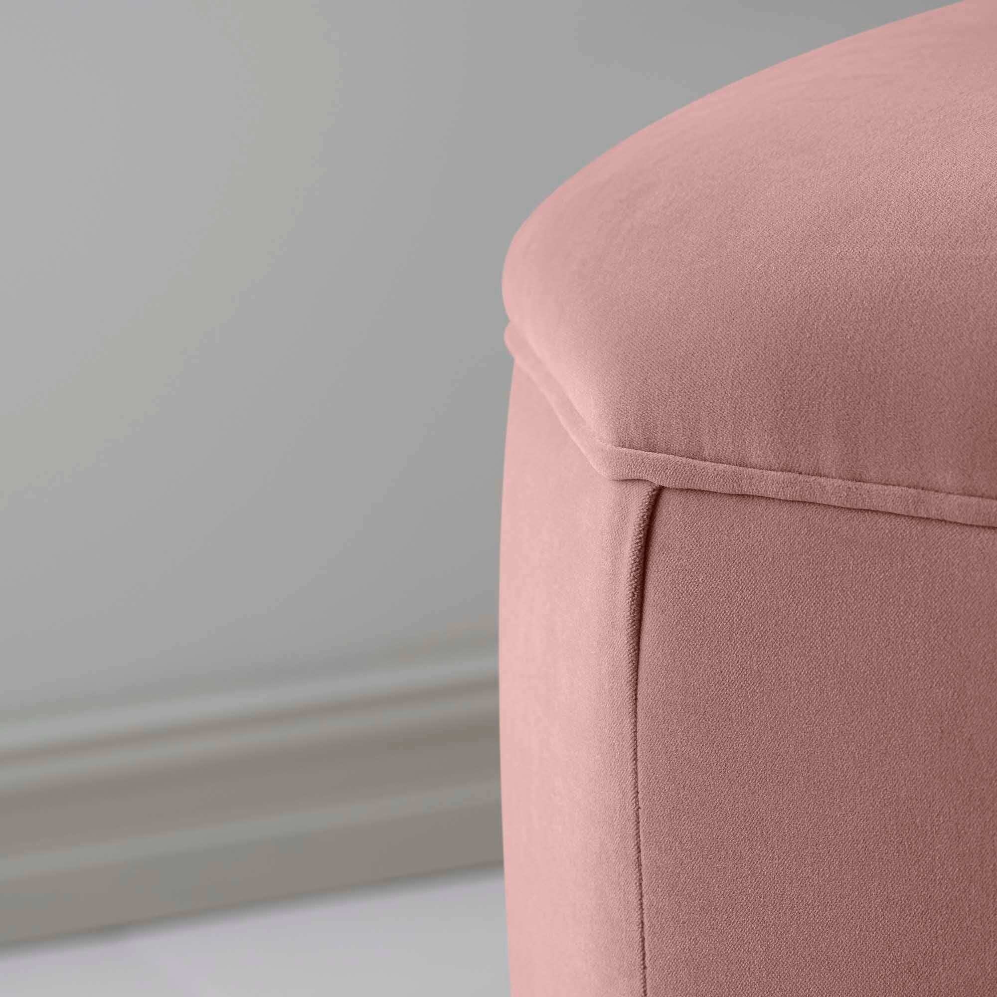 Hither Hexagonal Ottoman in Intelligent Velvet Rose - Nicola Harding