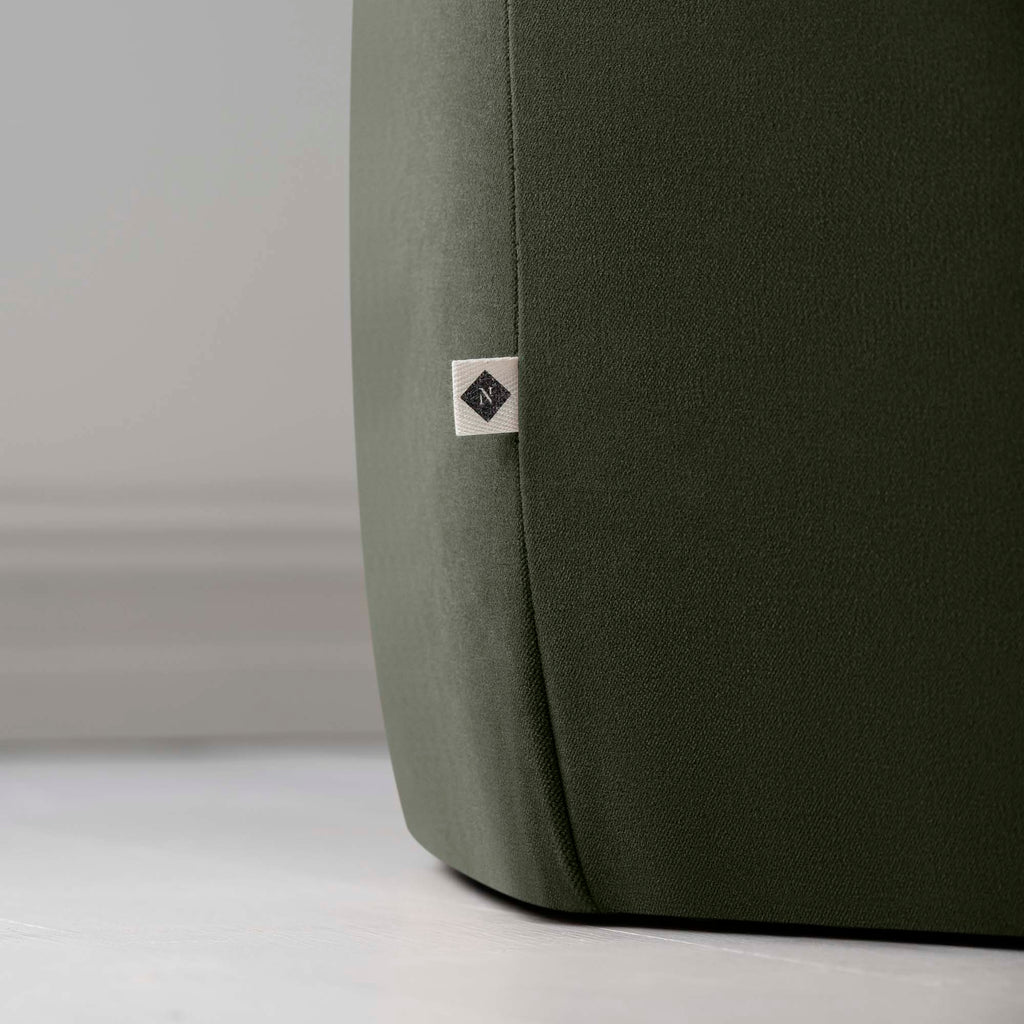 Hither Hexagonal Storage Ottoman in Intelligent Velvet Seaweed - Nicola Harding
