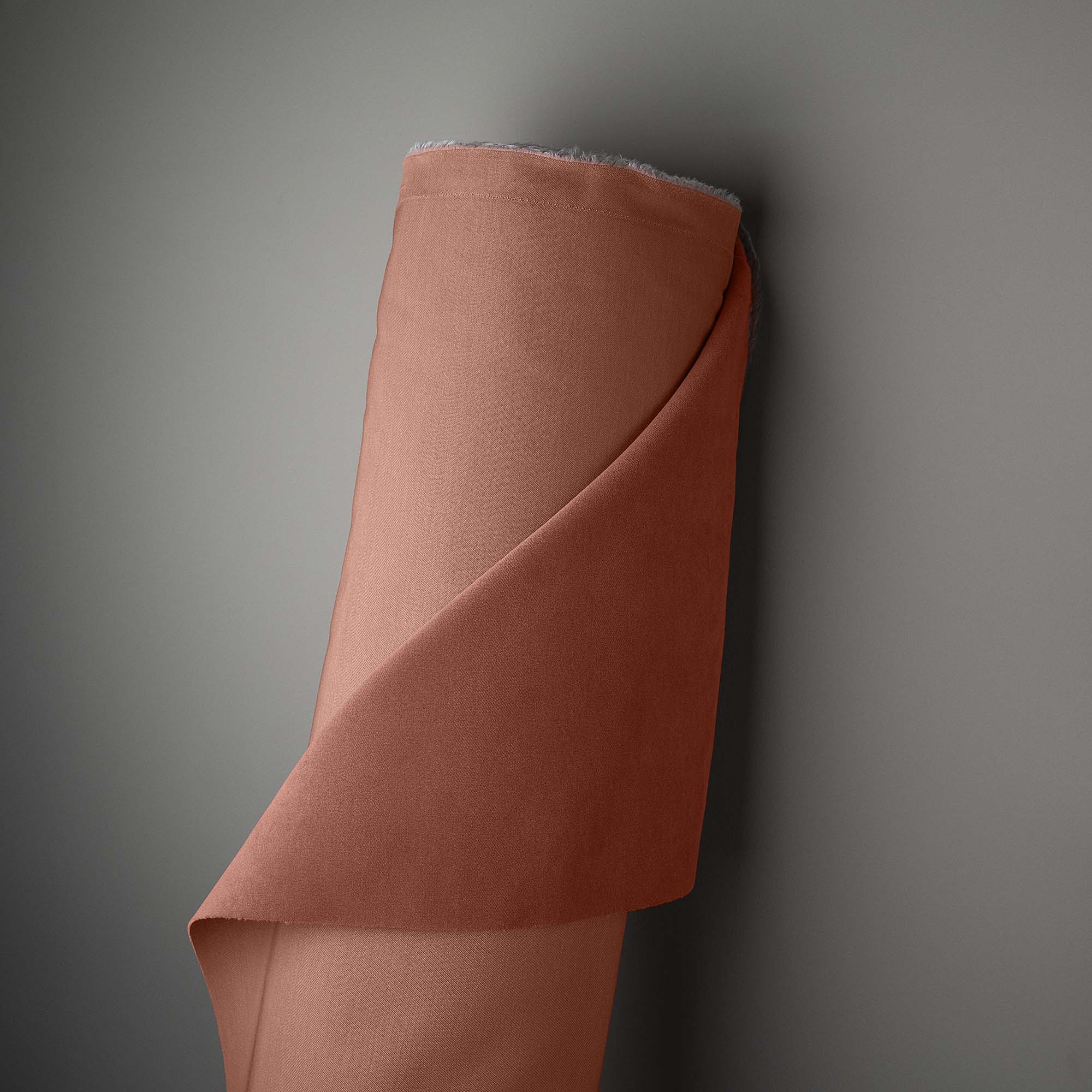 Hither Hexagonal Storage Ottoman in Intelligent Velvet Sienna - Nicola Harding