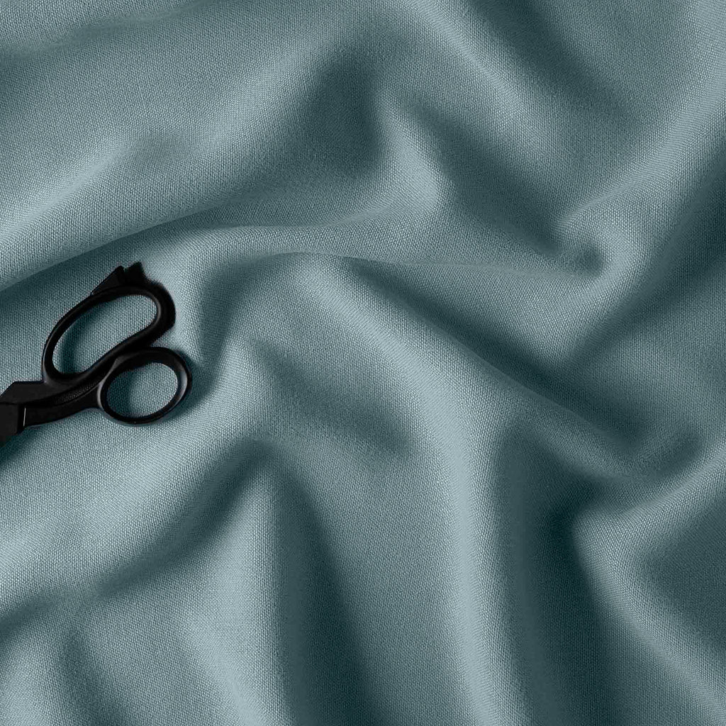 Laidback Linen Fabric in Cerulean Color With Scissor - NiX