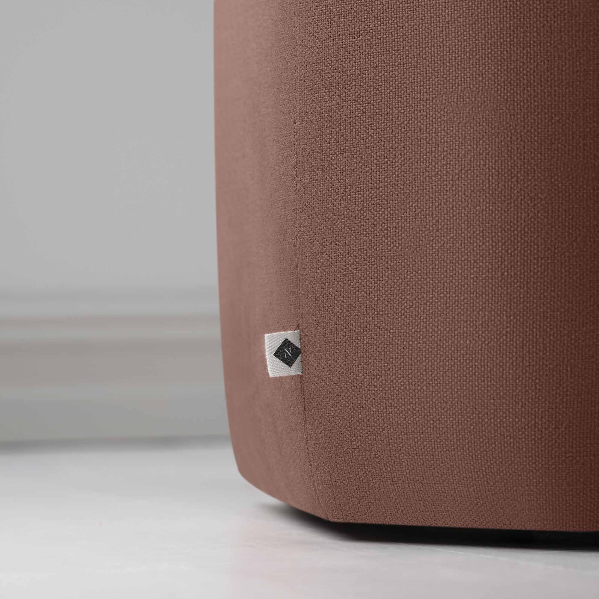 NiX Special Tag on Thither Hexagonal Ottoman in Laidback Linen Sweet Briar - NiX
