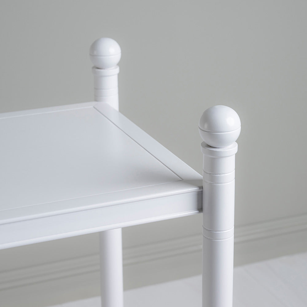 Leg Design Closeup of Revive White Side Table - By NiX