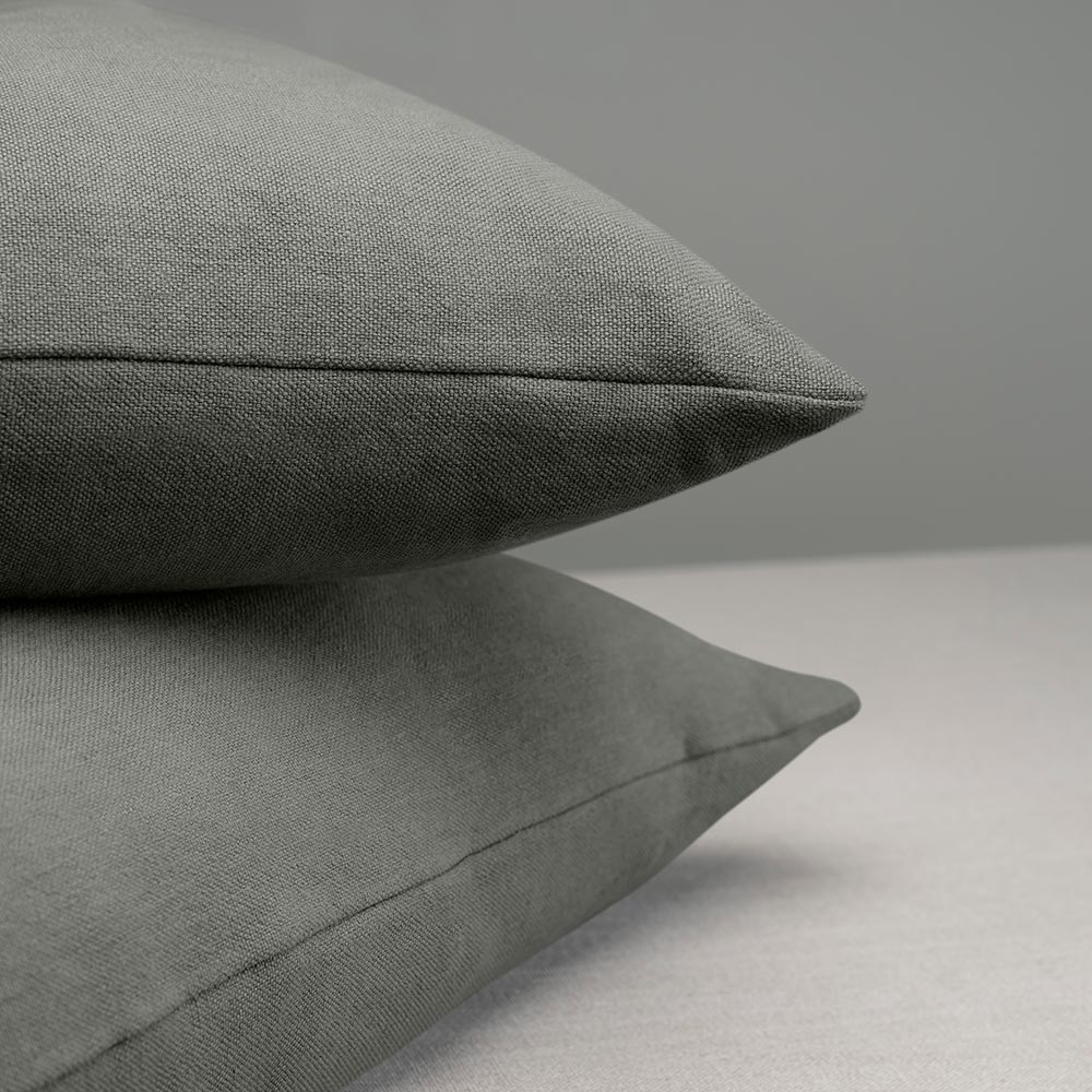 2 Grey Square Cushion On top of each other