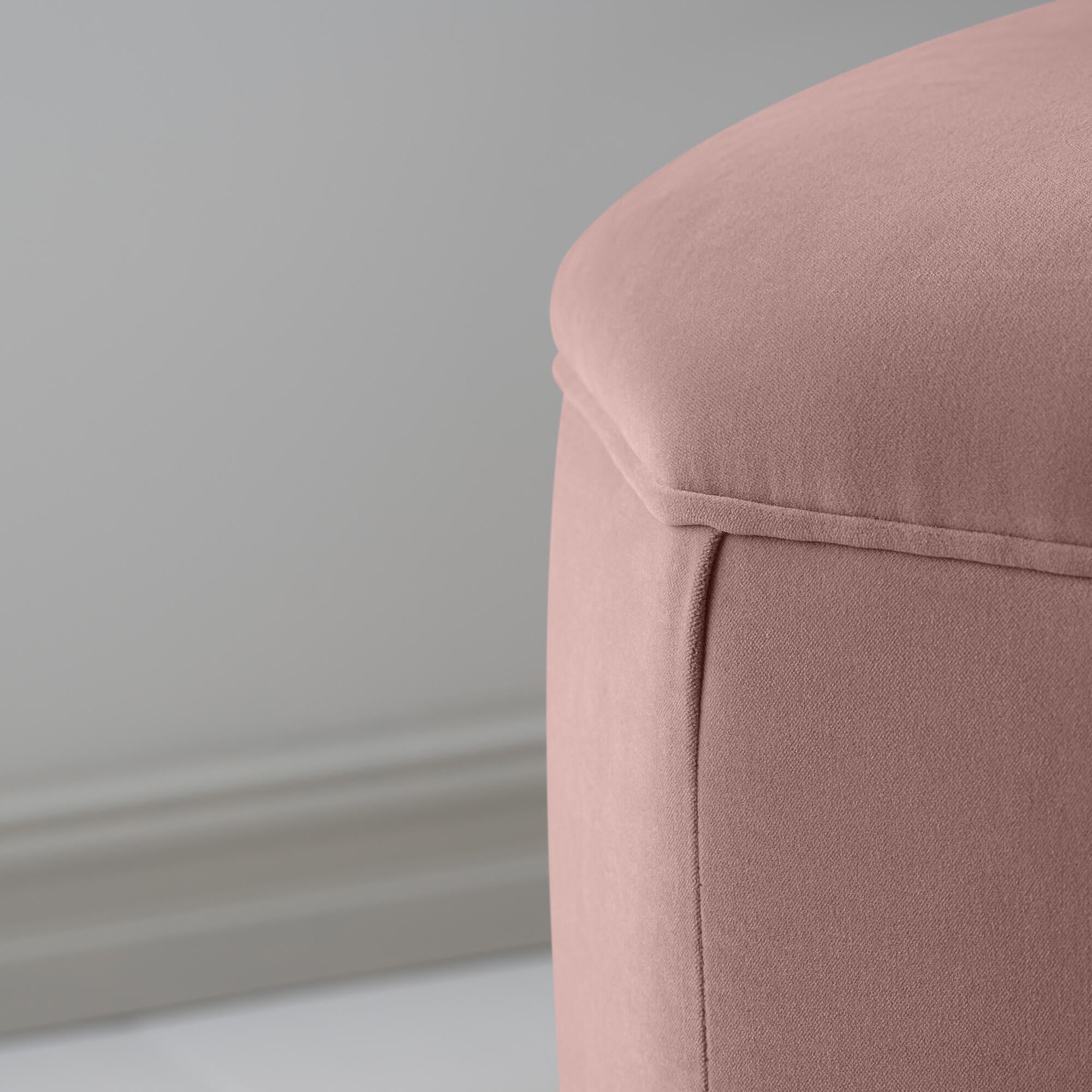 Thither Hexagonal Ottoman in Intelligent Velvet Rose Design Closeup - NiX